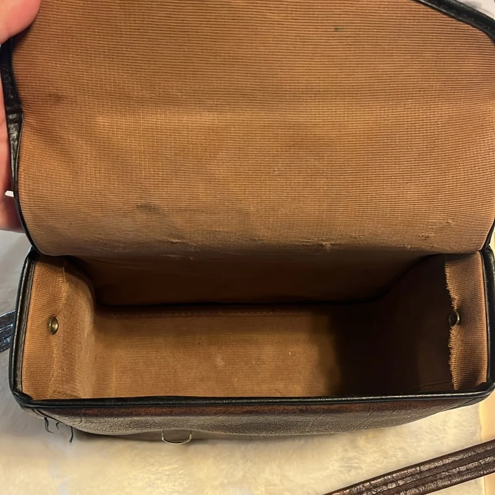 Vintage Brown Leather Camera Case